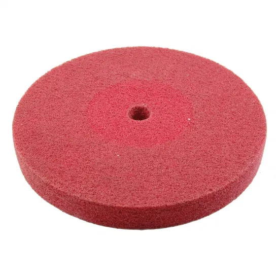 Roda de polimento de nylon de formato redondo de alta qualidade por atacado Roda de polimento não tecida