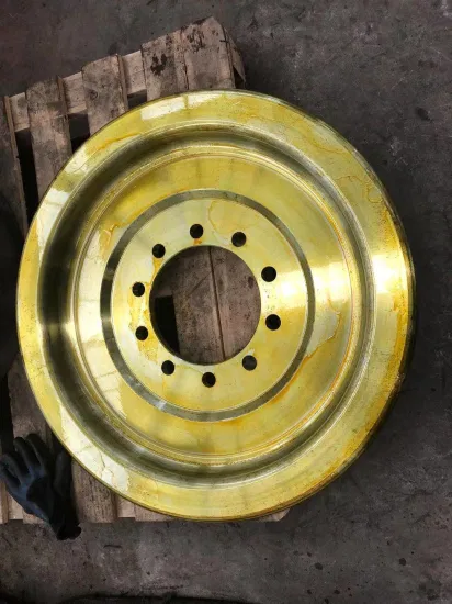 Roda de guindaste de aço inoxidável forjado personalizado Densen ou rodas de carrinho de guindaste, roda de polimento de aço inoxidável, roda de trilho de aço
